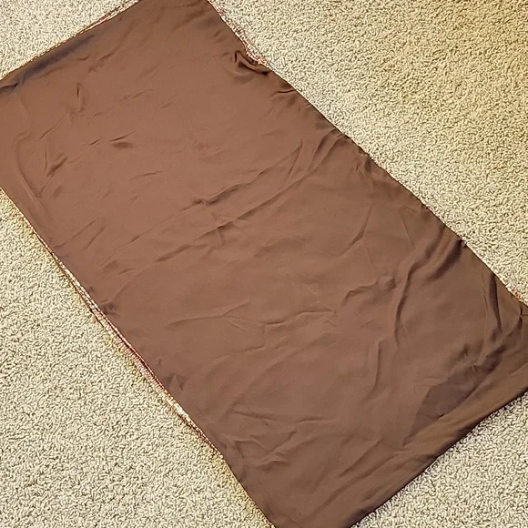 Lauren Ralph Lauren Sequined Wrap With Browntones With A Faint Plaid Pattern - Picture 2 of 7